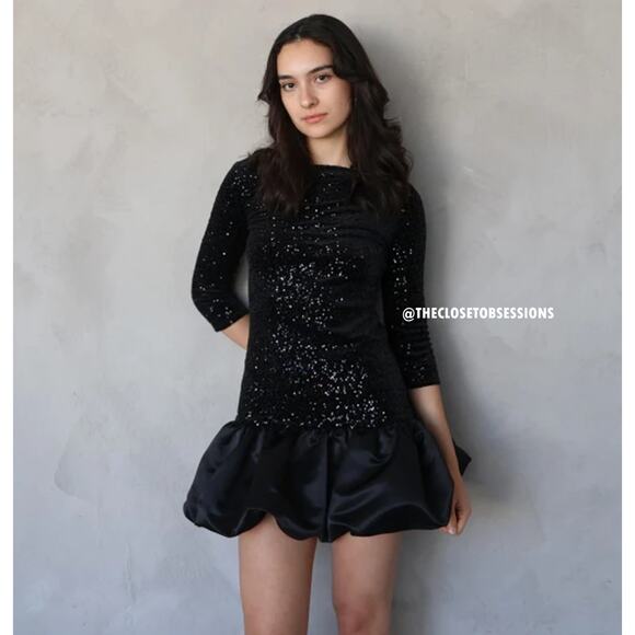 ZARA Blogger Favorite Sequin Mini Dress with Voluminous Skirt NWT - Picture 12 of 16